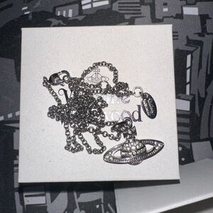 Vivienne Westwood Black Crystal Pendant Necklace